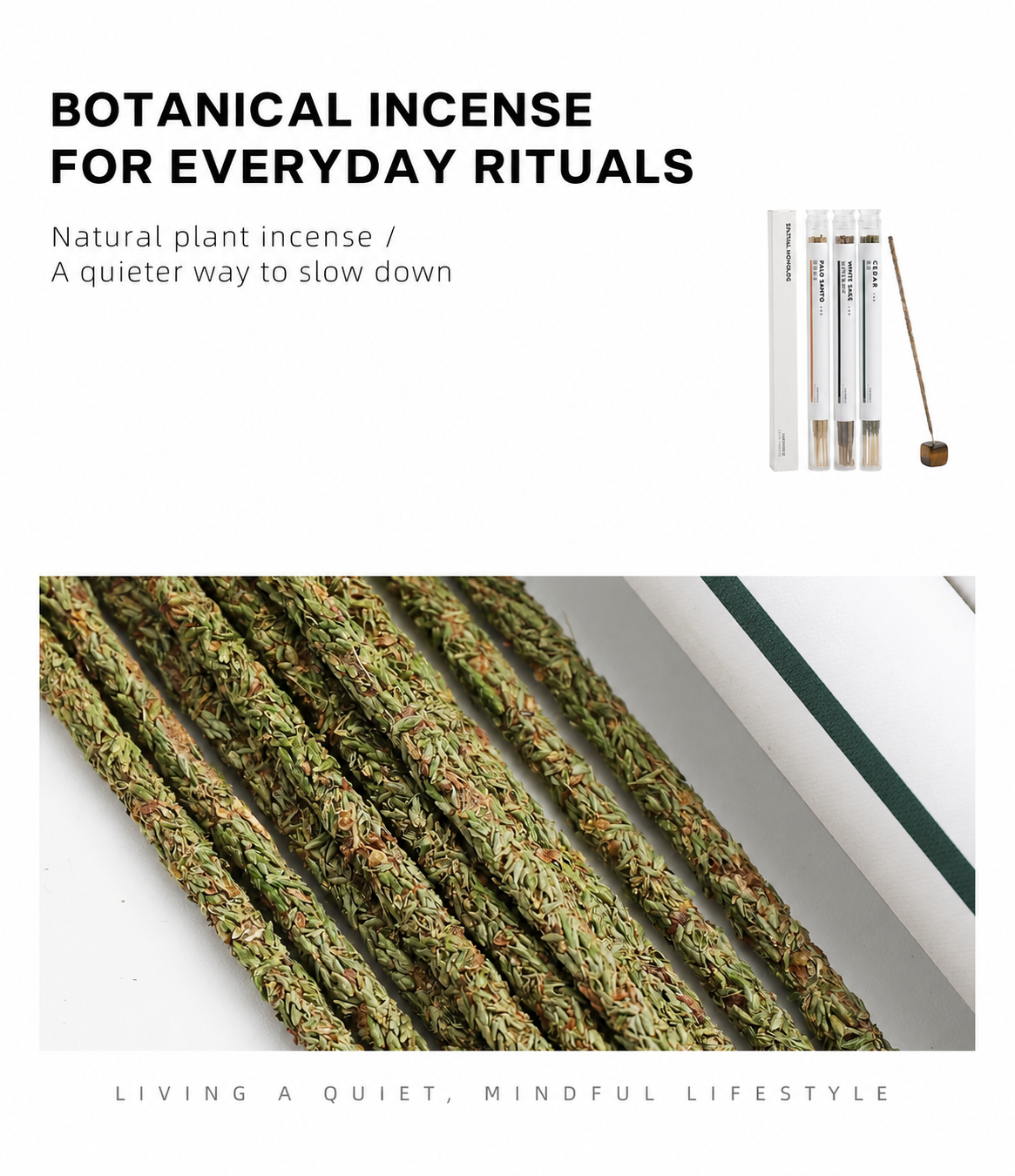 Hand-Rolled Botanical Incense Sticks