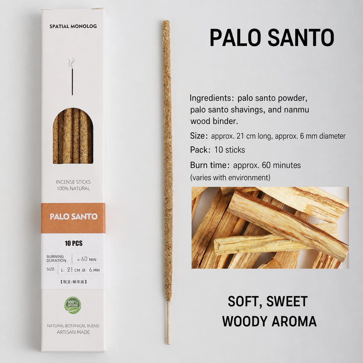 Hand-Rolled Botanical Incense Sticks