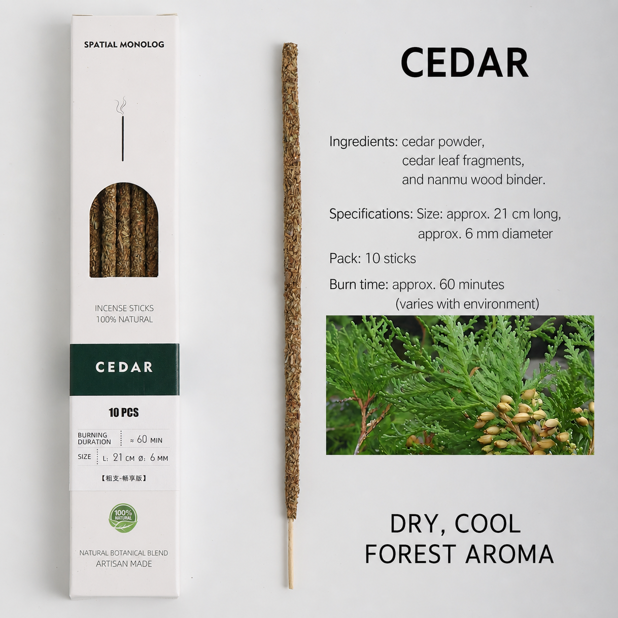 Hand-Rolled Botanical Incense Sticks